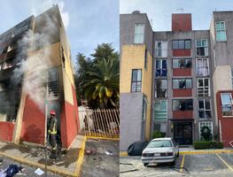 Explosión por acumulación de gas deja cuatro lesionados y daños en 120 departamentos en Tlalnepantla