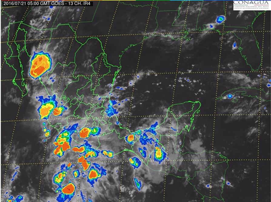 En la foto: Imagen satelital del SMN