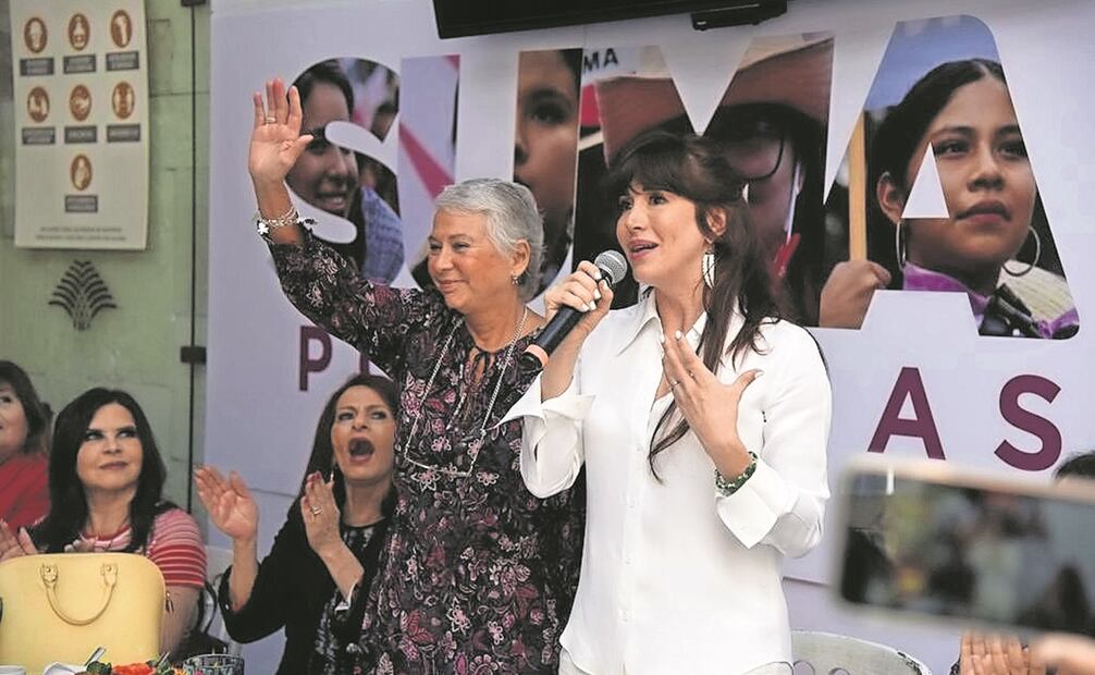 La senadora Olga Sánchez Cordero y Paola Félix, en reunión con integrantes de SUMA Mujeres, Foto: Especial