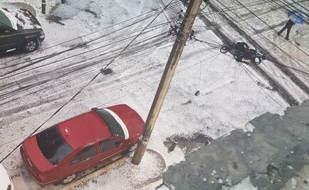 Granizo cubre centro y sur de CDMX
