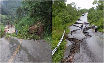 Lluvias causan hundimientos en carretera de Chiapas 