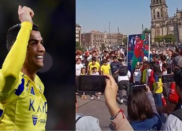 Cristiano Ronaldo reúne a aficionados en el Zócalo de la CDMX para celebrar su cumpleaños; así se vivió el divertido momento