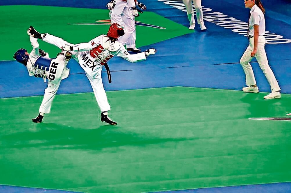 Itzel comenzó bien ante la rival germana Andreopoulou (TWITTER)