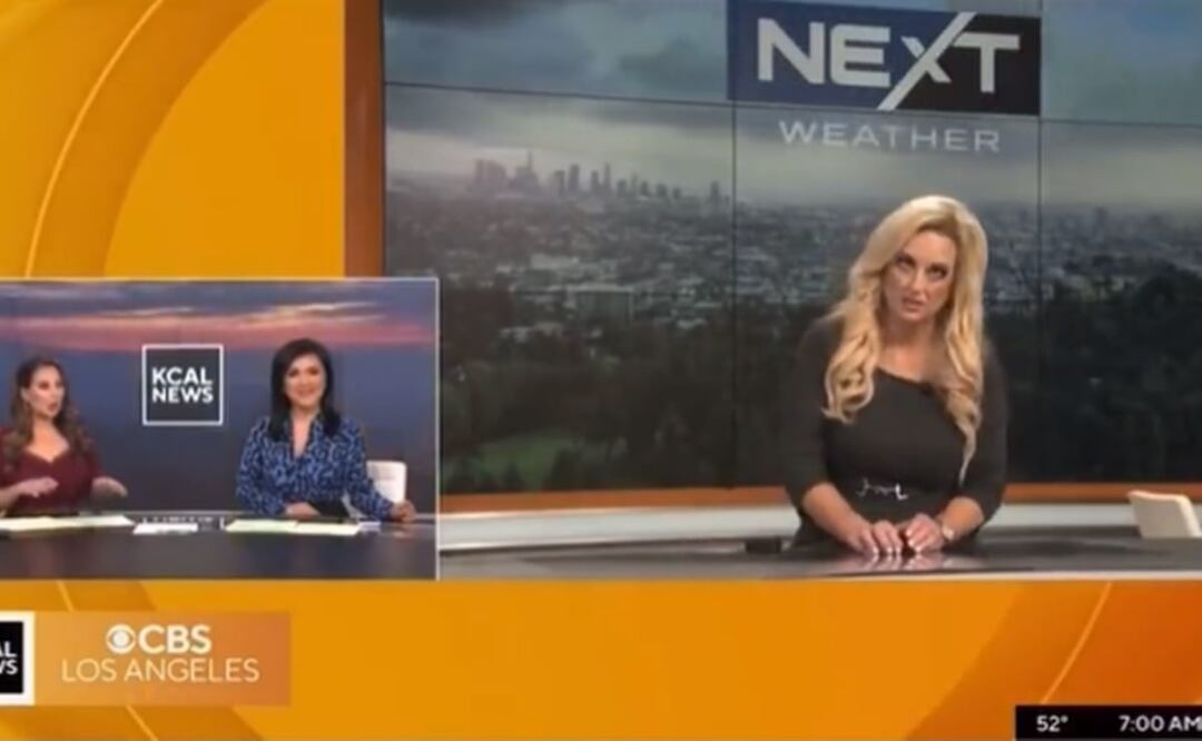 La meteoróloga de CBS Los Ángeles, Alissa Carlson Schwartz, colapsó en el aire el sábado por la mañana. Foto: Tomada del video