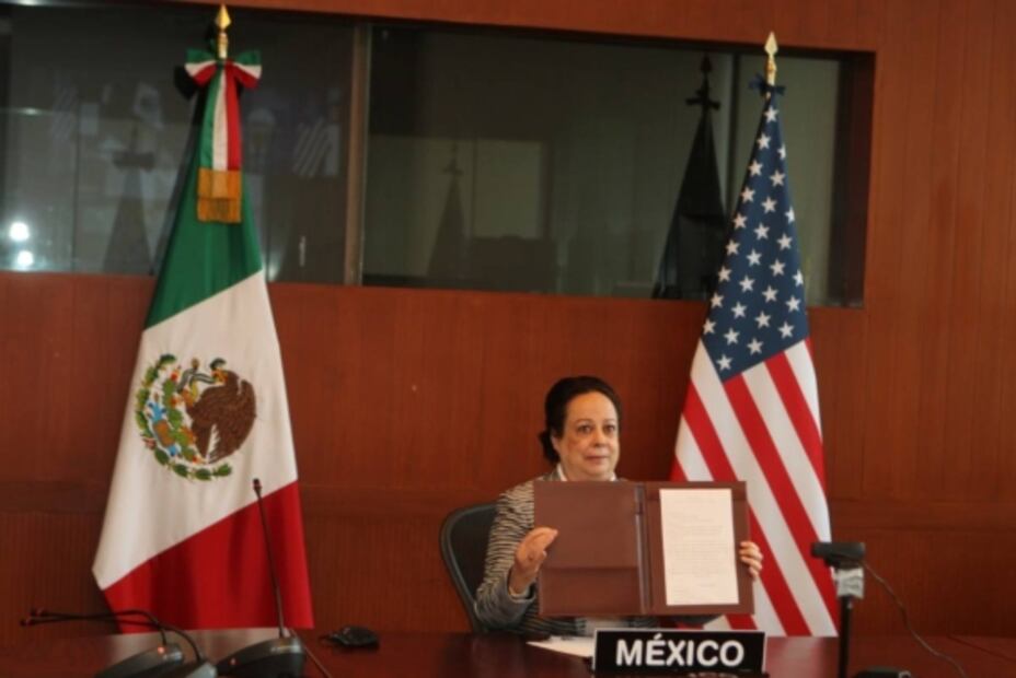 ¿Quién fue la encargada del protocolo para recibir a Trudeau y Biden en el AIFA? 