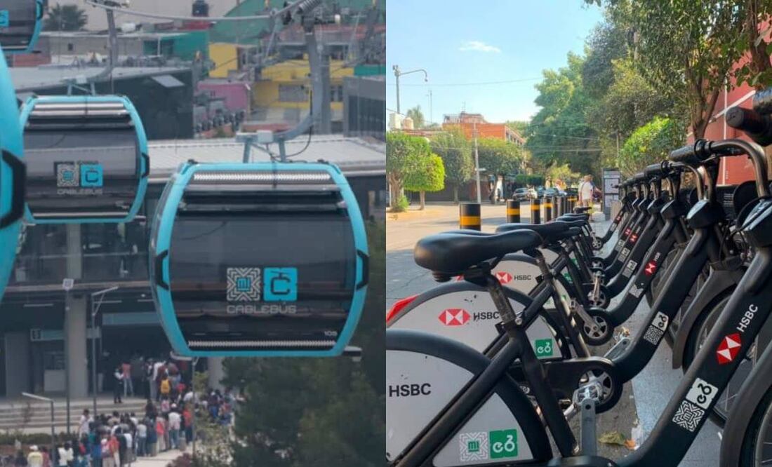 Tras lluvias Cablebús y Ecobici presentan fallas en servicio por lluvias. Fotos: Especiales
