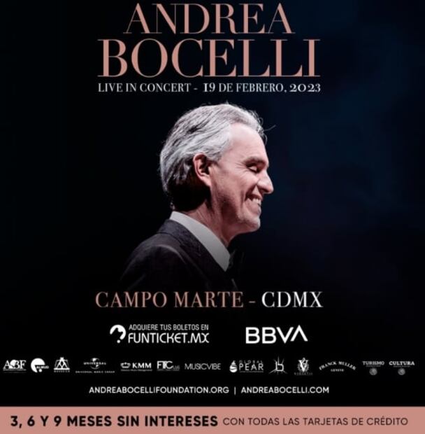 Hasta 30 mil pesos por ver a Andrea Bocelli en concierto: Usuarios se quejan en redes