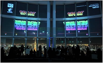 Space Invaders irrumpe en rascacielos de Tokio