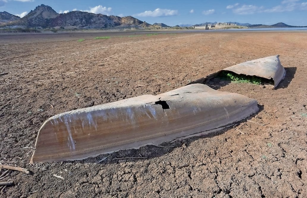 Un ejemplo de la gravedad de la sequía en el estado es la presa Abelardo L. Rodríguez , que se encuentra completamente seca. Foto: Javier Escobar | El Universal