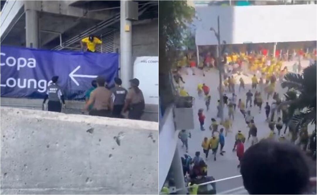 Caos en los accesos del Hard Rock Stadium por aficionados colombianos / Foto: Especiales
