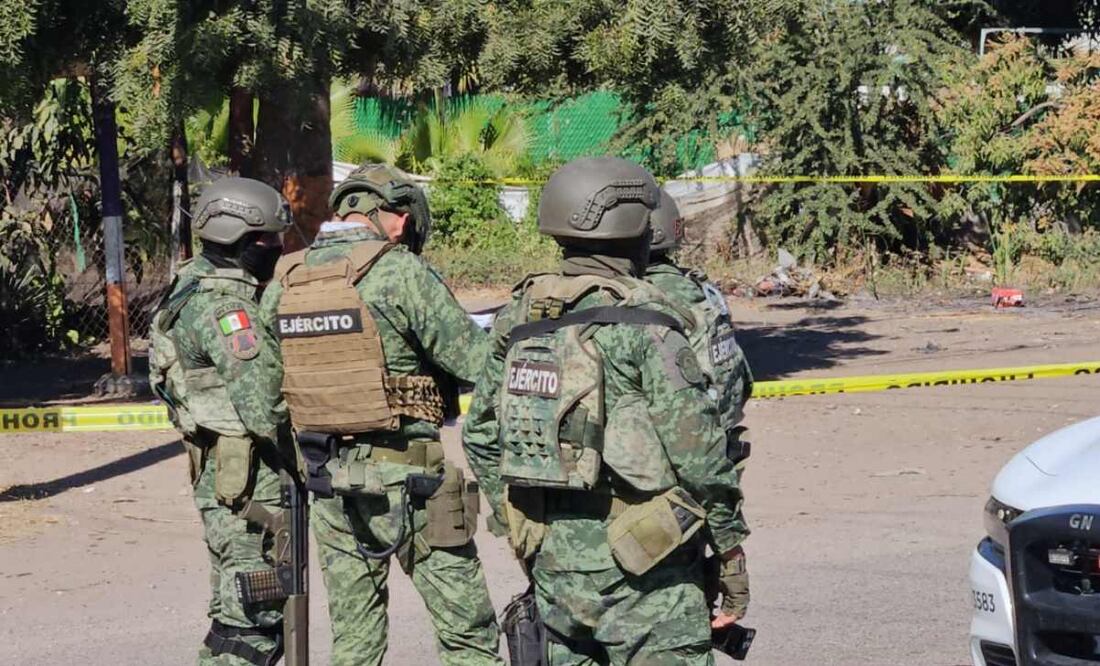 La agresión contra los elementos del Ejército ocurrió en la zona del Carrizalejo, en la parte oriente de Culiacán, Sinaloa (02/02/2025). Foto: Cortesía