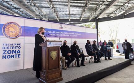 Gobernadora de Chihuahua encabeza entrega de 45 nuevas patrullas en Ciudad Juárez 