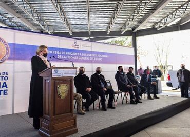 Gobernadora de Chihuahua encabeza entrega de 45 nuevas patrullas en Ciudad Juárez
