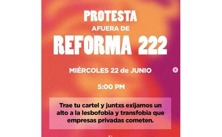 Convocan a marcha en Reforma 222 por denuncia de lesbofobia
