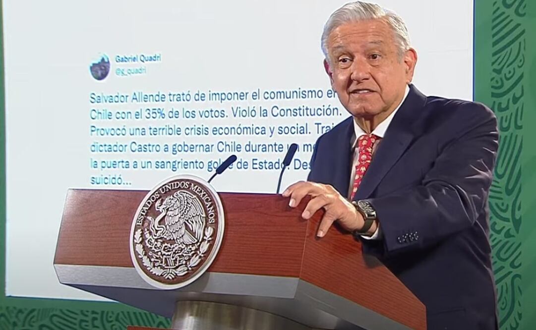 López Obrador recordó que cuando estaba en la oposición, a Gabriel Quadri siempre lo ponían de candidato para ir en contra de él. Foto: Captura de pantalla