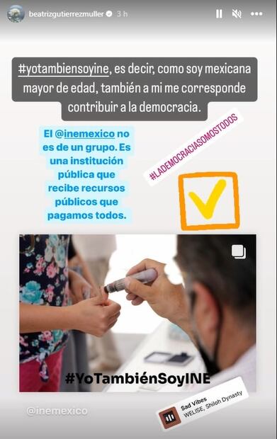 Beatriz Gutiérrez Müller expone 4 “dramas” del INE por el plan B de la reforma electoral