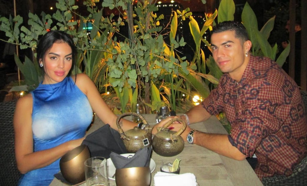 Georgina Rodríguez y Cristiano Ronaldo. Fuente: Instagram @cristiano