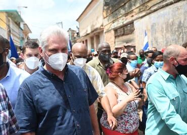 Presidente de Cuba convoca a sus seguidores a salir a las calles ante masivas protestas