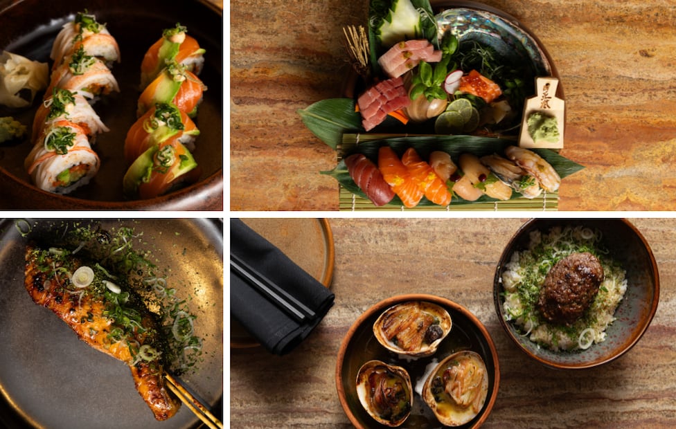 En Kumoto la barra de sushi convive con platillos de confort como el donburi y las entradas preparadas al fuego. Fotos: Cortesía de Kumoto.