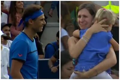 Rafael Nadal detiene partido por una niña perdida 