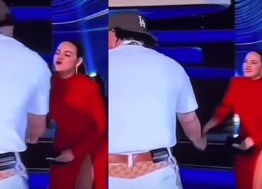 VIDEO: Bad Bunny se niega a un beso de Maite Perroni en pleno escenario