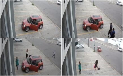 Captan en video robo de Mini Cooper a tres mujeres en Naucalpan
