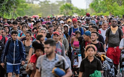 Caravana migrante avanza con esperanzas y mochila al hombro