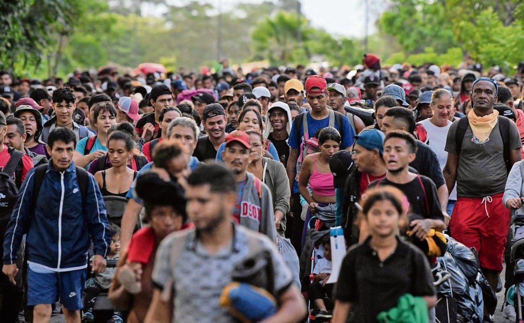 Migrantes en busca del sueño americano Foto: Isaac Guzman / AFP