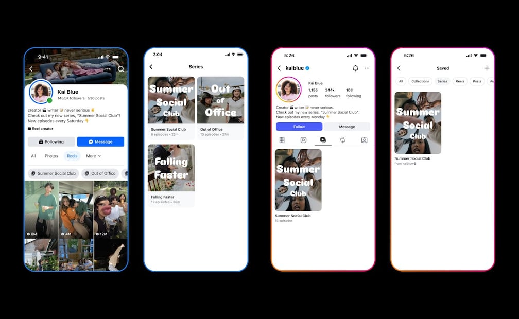 ¡Ya podrás ver series en Facebook e Instagram! Así es la nueva experiencia de Meta. Imagen: Meta