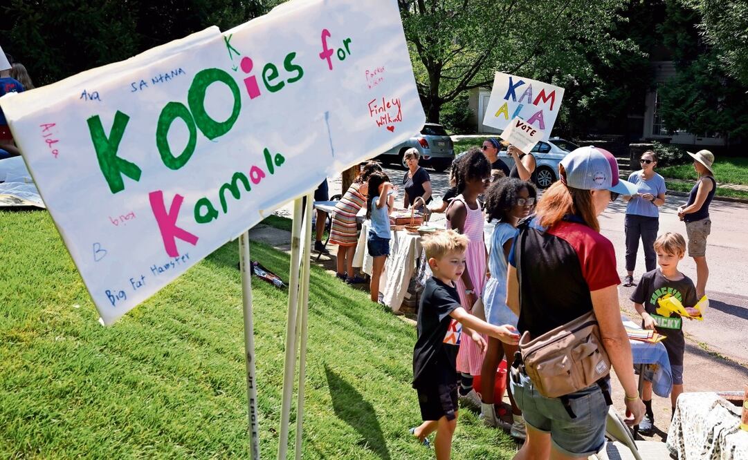 Simpatizantes de Kamala Harris, en Philadelphia. Foto: AP