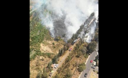 Controlan incendio en pastizales de Cuemanco
