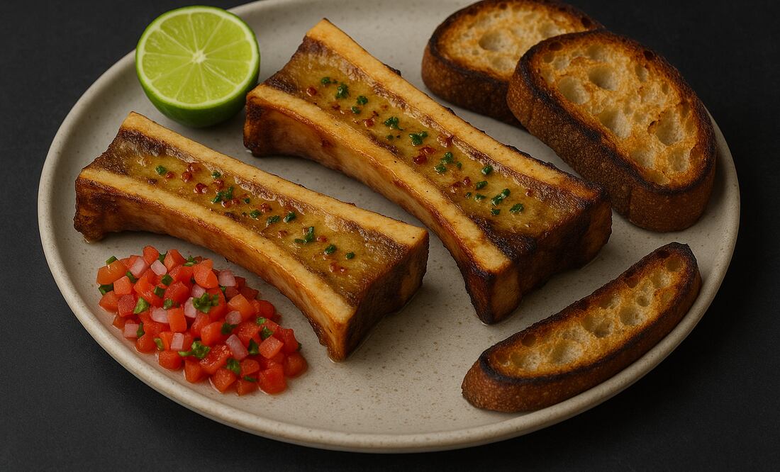 De textura cremosa y sabor ligeramente salado, el tuétano de res es uno de los alimentos favoritos en México. Foto: Imagen generada con IA
