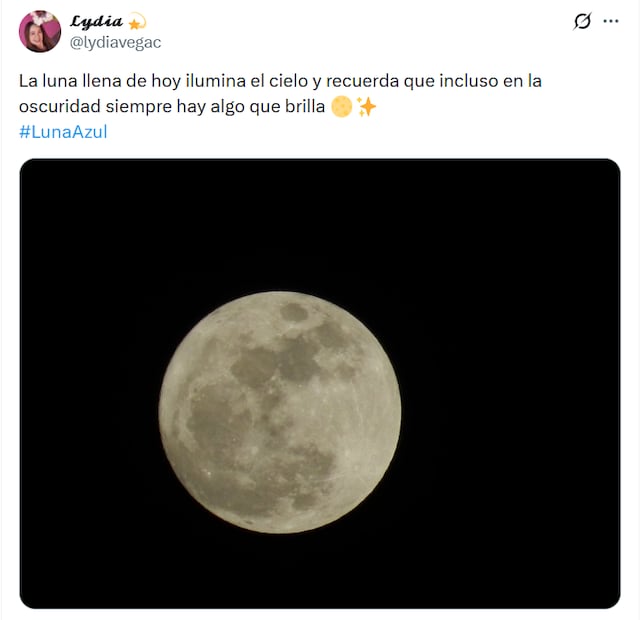 Fotos de la Luna Azul de mayo de 2026. Foto: X