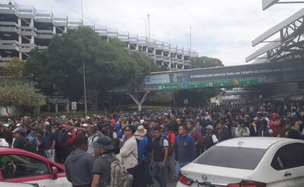 Policías federales bloquean Terminal 1 de AICM; exigen finiquito