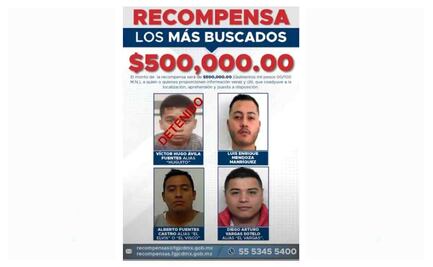 Recompensa de medio millón de pesos por el “Huguito” no ha sido entregada: Fiscalía de CDMX
