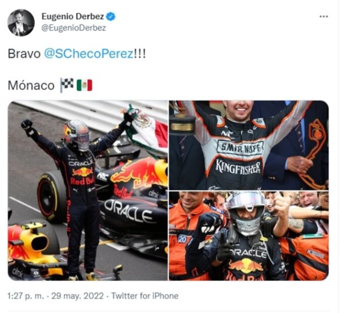 AMLO, Eugenio Derbez y la felicitación al Checo Pérez en la mañanera