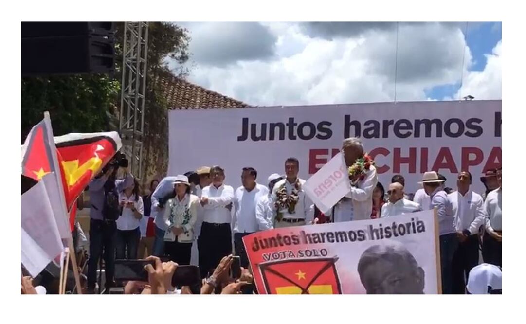 La actiz acudio al mitin. Foto: especial