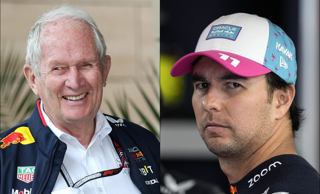 Helmut Marko se vuelve a lanzar contra Checo Pérez - Fotos: EFE y AP
