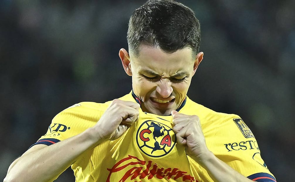 Álvaro Fidalgo en festejo de gol con el América de la Liga MX - Foto: Imago7