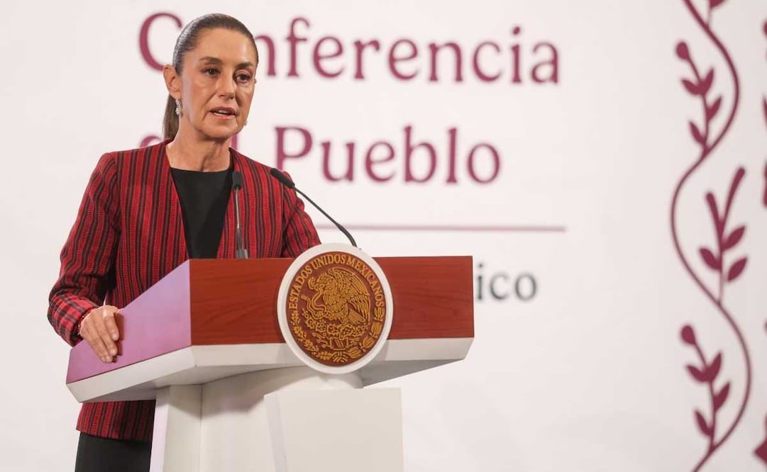 Claudia Sheinbaum, presidenta de México, durante la mañanera de este 20 de mayo del 2025. Foto: Axel Sánchez / EL UNIVERSAL