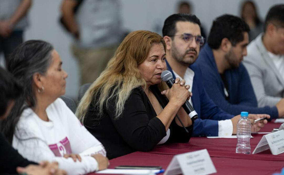 Concluye la cuarta Mesa de Diálogo de madres buscadoras con la secretaria de Gobernación, Rosa Icela Rodríguez; acudió la madre buscadora, Ceci Flores. Foto: Hugo Salvador/EL UNIVERSAL