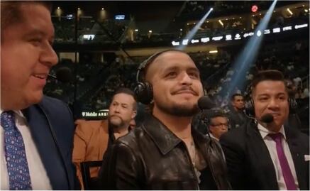 ¡OFICIAL! Christian Nodal hace su debut como comentarista de boxeo en Las Vegas