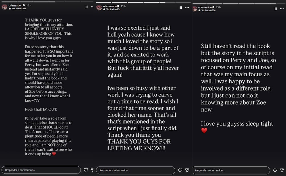 La actriz de origen judío Odessa A'zion rechazó interpretar a Zoe, una migrante mexicana. Foto: Captura de pantalla