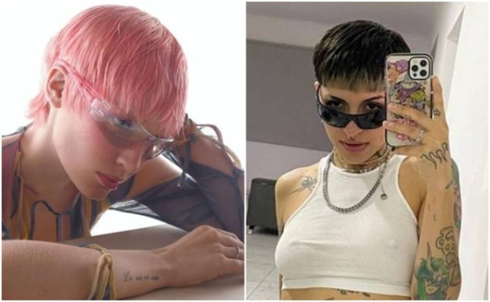 Belinda y Cazzu sorprenden con el mismo look: cabello corto y rosa