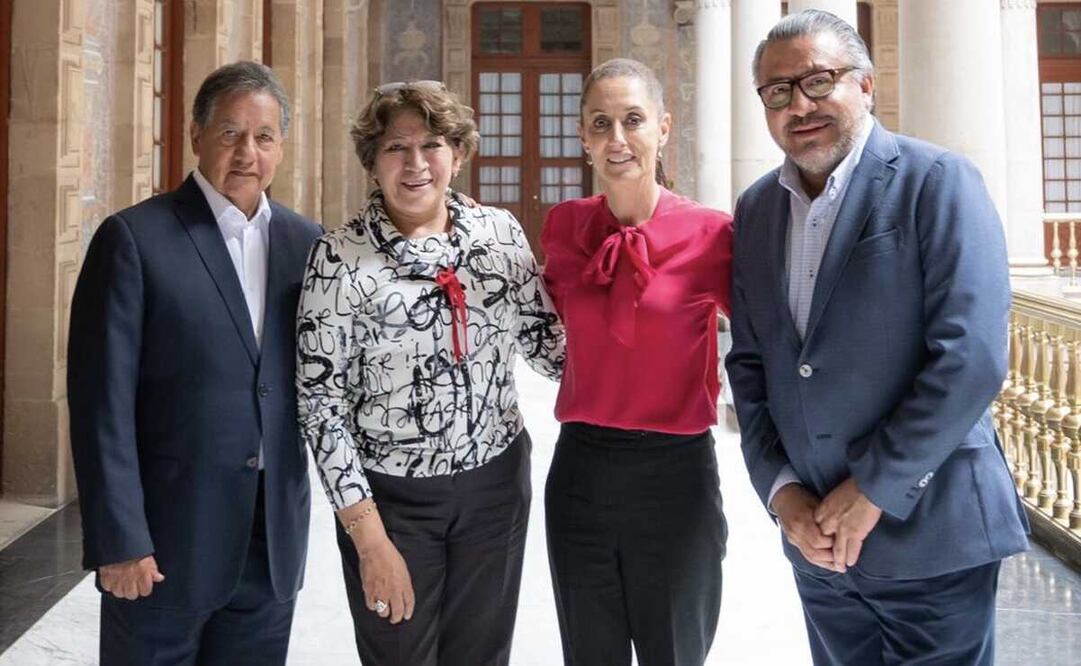 Higinio Martínez, Delfina Gómez, Claudia Sheinbaum y Horacio Duarte. Foto: tomada de Twiter @Claudiashein