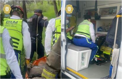 Abuelito se cae en barranco de Álvaro Obregón y SSC lo rescata