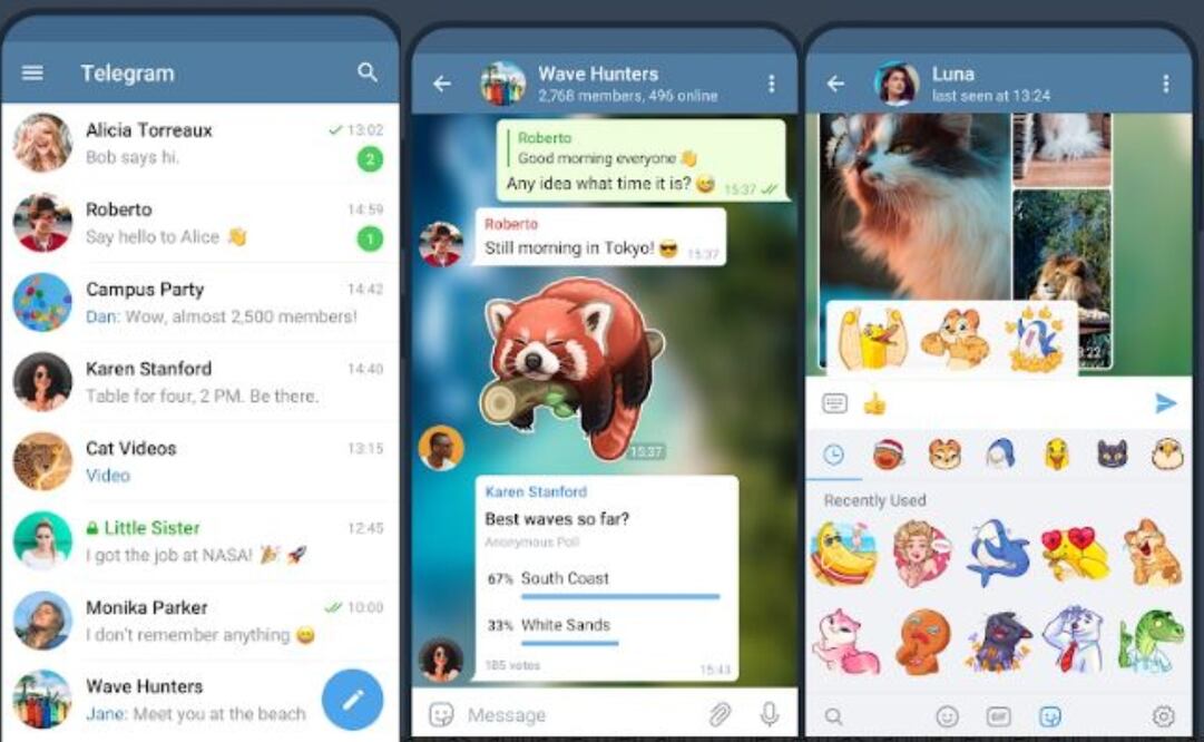 Telegram es más que app de mensajería, también funciona como red social. 