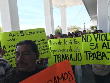 Protestan comerciantes desalojados de Naucalpan