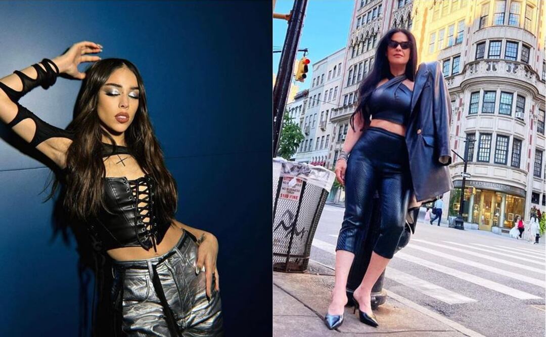 Las prendas de cuero y efecto piel triunfan en otoño / Fotos: Instagram @dannapaola / @marthadebayle