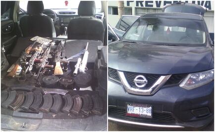 Aseguran cargamento de armas en Culiacán